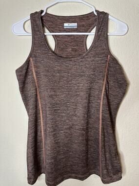 EUC Women’s Columbia Racerback Tank Top Brown/Orange Heathered Size M Athletic